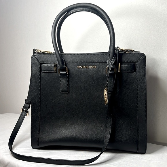 Michael Kors Black Shoulder Tote Bag | Removable Crossbody Strap - Picture 1 of 9